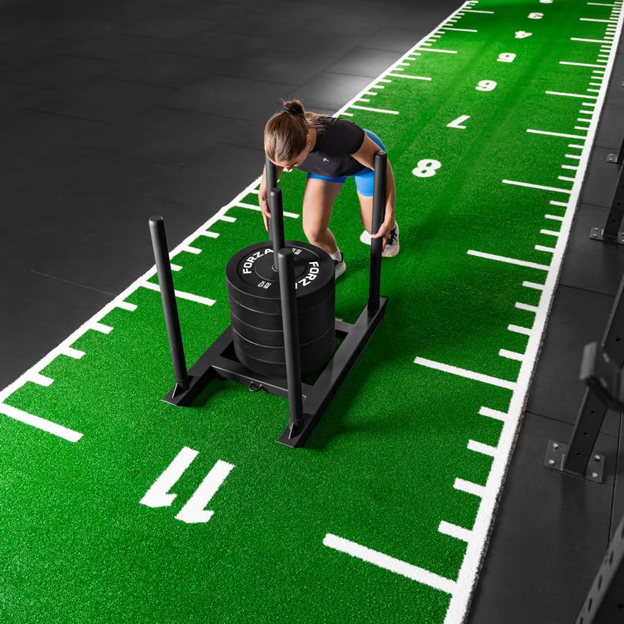 FORZA Competition Weight Sled | Heavy-Duty Steel Sled for Gym & HYROX Training – Removable Uprights with Optional Dual-Handle Attachment - style: Without Double Handle Attachment