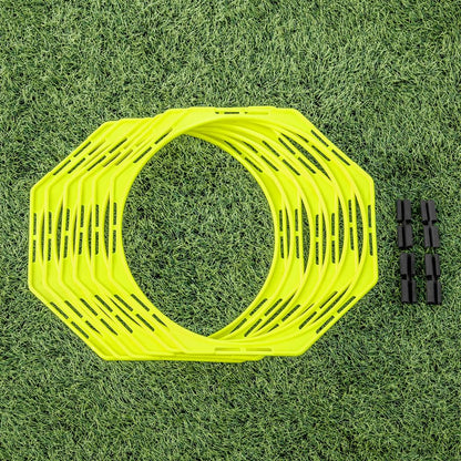 FORZA Agility Training Octa Rings [Pack of 6] | Soccer Training Equipment | Multi-Sport Agility Ring Set | Speed Training Equipment | Sports Equipment